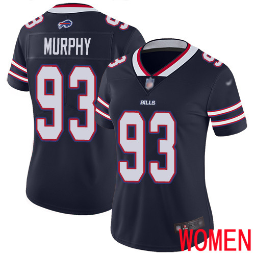 Women Buffalo Bills #93 Trent Murphy Limited Navy Blue Inverted Legend NFL Jersey